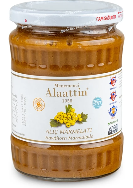 Menemenci Alaattin Diyet Alıç Marmelatı 550 gr