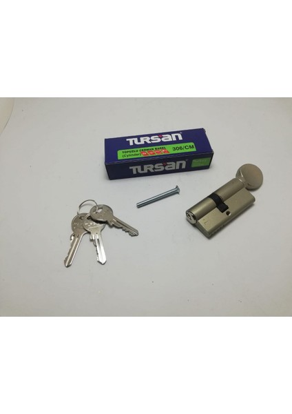68 mm Cerman Mandallı Silindir Saten Gri