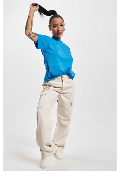 Kadın Onllaura Pamuk Bisiklet Yaka T-Shirt 15299418 Mavi fiyatları