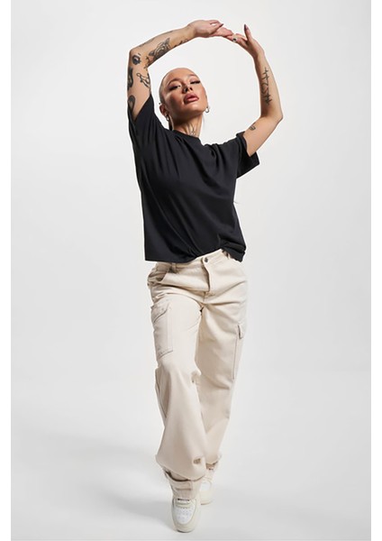 Kadın Onllaura Pamuk Bisiklet Yaka T-Shirt 15299418 Siyah fiyatları