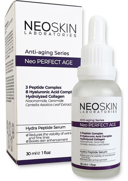 Perfect Age - Dolgunlaştırıcı, Nemlendirici, Anti-Aging Peptit Serumu (3peptide + 8 Ha Complex +H.collagen)