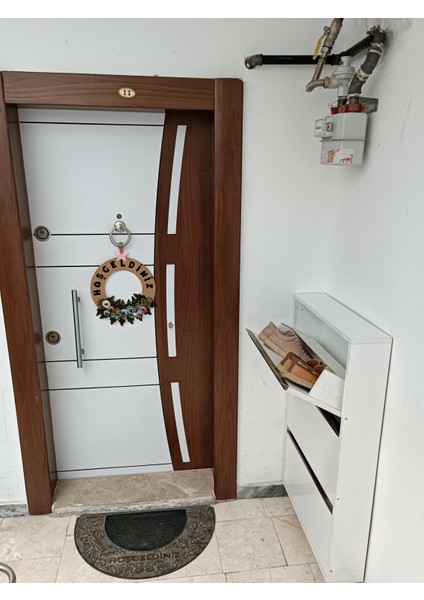 3 Kapaklı Alüminyum Kulplu Ayakkabılık
