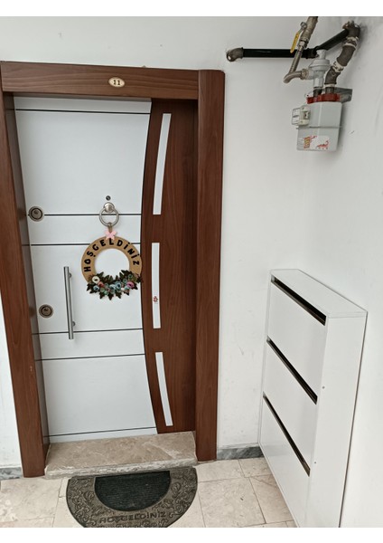 3 Kapaklı Alüminyum Kulplu Ayakkabılık