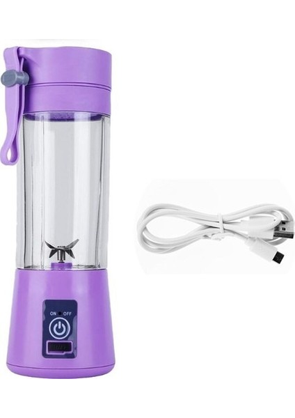 Şarjlı Portatif El Blenderi 380 Ml Usb Kablolu Mor (3791)