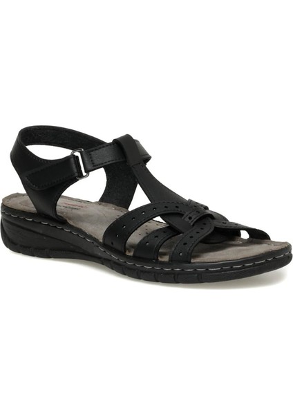 158589 Siyah Ultra Comfort Yumuşak Tabanlı Kadın Sandalet