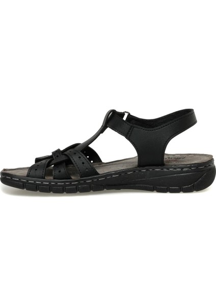 158589 Siyah Ultra Comfort Yumuşak Tabanlı Kadın Sandalet
