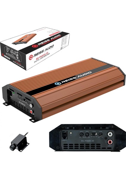 Oto Anfi 600W 2 Kanal Bass Kontrol Reıss Audıo RS-PX600.2D