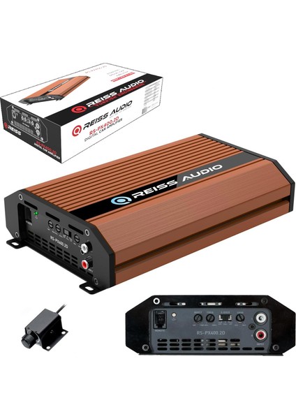 Oto Anfi 400W 2 Kanal Bass Kontrol Reıss Audıo RS-PX400.2D