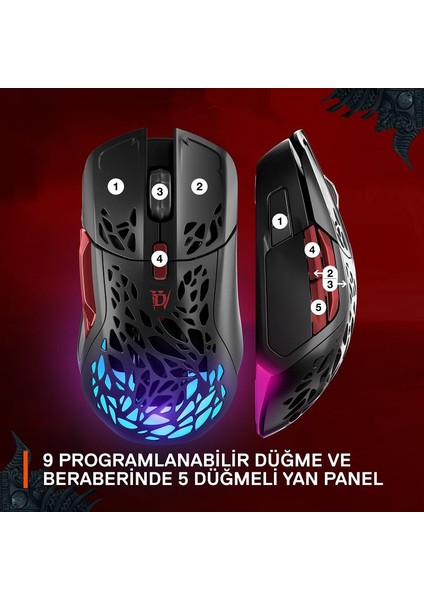 Aerox 5 Wireless Diablo Iv Edition Mouse
