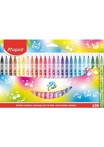 Mını Cute Mini Keçeli Kalem 24'lü 845406 fiyatları