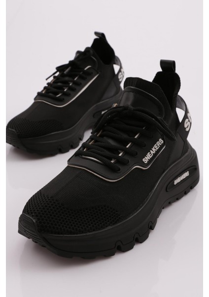 071 Kadin Arkasi Yazi Lastikli Sneaker