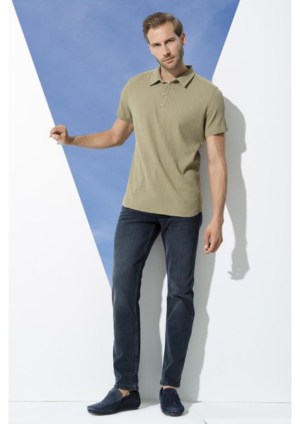 Organik 3 Düğmeli Kısa Kol Haki Gömlek fırsatları