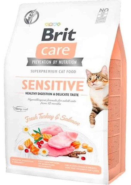 Hipoalerjenik Sensitive Hindi Etli & Somon Balıklı Tahılsız Hassas Kedi Maması 2 kg