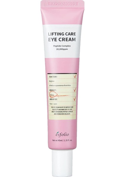 Hassas Göz Çevresi Için Squalene Içeren Nemlendirici Göz Kremi Lifting Care Eye Cream 40ML