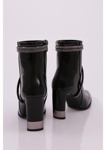 803 Kadin Sivri Burun Silver Ip Taşli Topuklu Bot modelleri