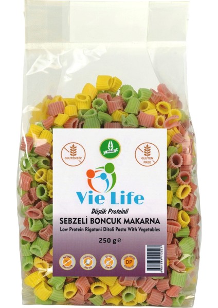 Vie Life Düşük Proteinli Sebzeli Boncuk Makarna 250  gr