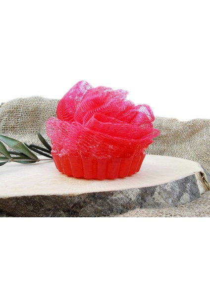 - Çilek Kokulu Cupcake Tasarım Banyo Lifli Sabun 120gr modelleri