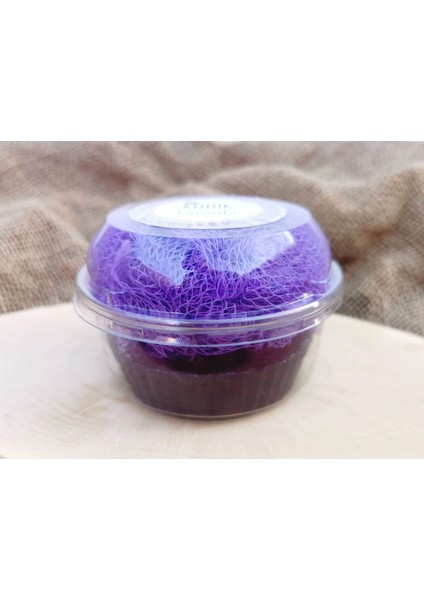 - Lavanta Kokulu Cupcake Tasarım Banyo Lifli Sabun 120gr