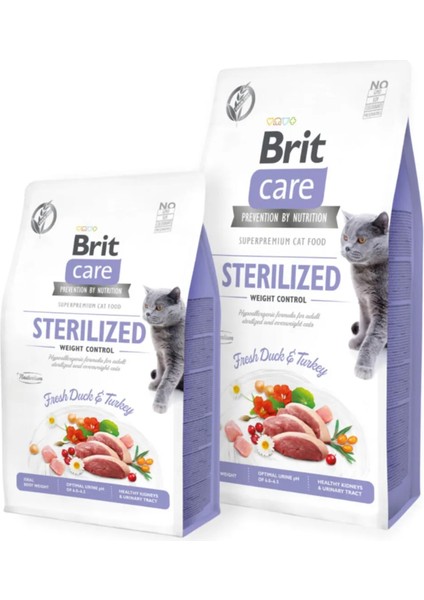 Sterilized Ördek Etli Tahılsız Ağırlık Dengeleyici Kısırlaştırılmış Kedi Maması 2 kg