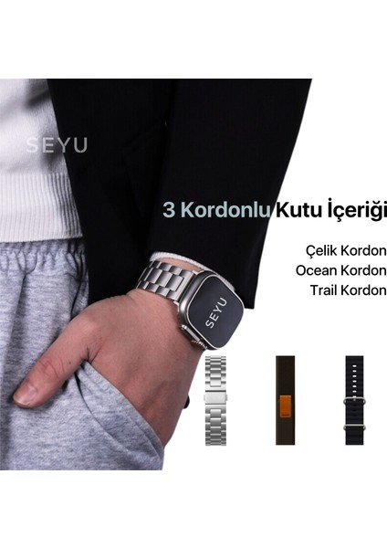 Seyu Watch Watch Ultra Hello 3 Plus Amoled Akıllı Saat Iphone & Android Tüm Telefonlara Uyumlu