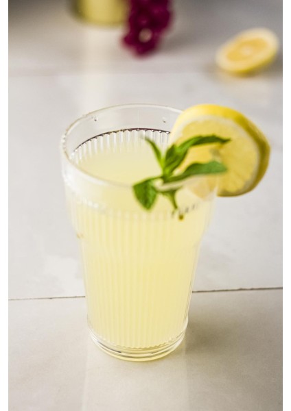 Akrilik Şeffaf 6'lı Uzun Bardak & Su Meşrubat Bardağı 400 ml