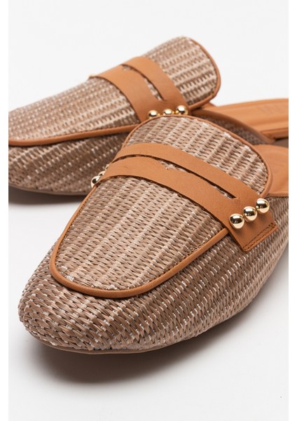 165 Hakiki Deri Kahve Hasır Kadın Terlik fırsatları