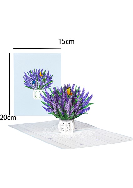 2 Adet Pop-Up Çiçek Kartı Flora Doğum Günü Anneleri Mezuniyet Evlilik Yıldönümü Için 3D Tebrik Kartı (Yurt Dışından)