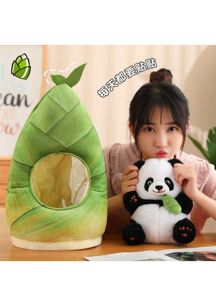 Hainan Shenda 35CM Panda Peluş Oyuncak - Yeşil (Yurt Dışından)