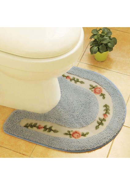 Mikrofiber Toilet Bath Rug U-Form Halı Mat (Yurt Dışından)