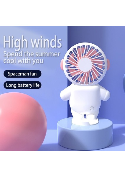 USB Yaz Açık Taşınabilir Şarj Küçük Astronot Fan Soğutucu Masaüstü Fan El Fanı (Yurt Dışından)