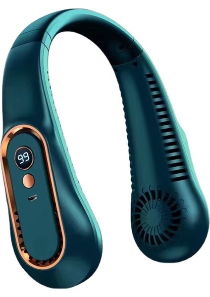 Taşınabilir Mini Asılı Boyun Fanı Bladeless Boyun Bandı Fanı Dijital Ekran Güç Hava Soğutucu USB Şarj Edilebilir Elektrikli Fanlar (Yurt Dışından)