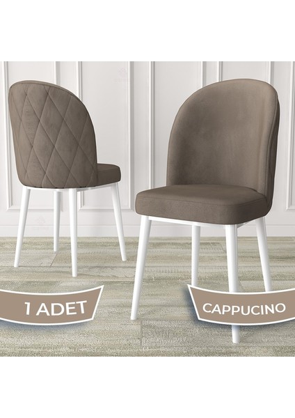 Concept Rut Serisi Açılabilir 80X132 Beyaz Mermer Desen Mutfak Masa Takımı 4 Sandalye 1 Bench
