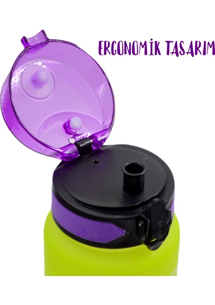 Renk Geçişli Sızdırmaz Kapak Motivasyon Matarası 1 Lt fırsatları