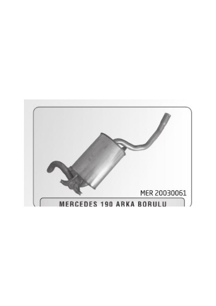 Mercedes 190 Arka Susturucu Borulu Diesel Egzoz Eksoz
