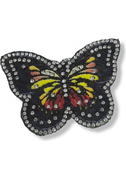 Yapıştırma Kenarları Taşlı Siyah Kelebek fiyatları
