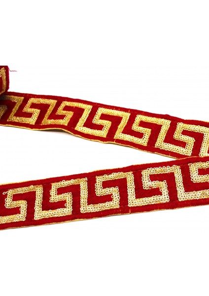 Hint Işi Şerit Etnik Motif Bordo fırsatları