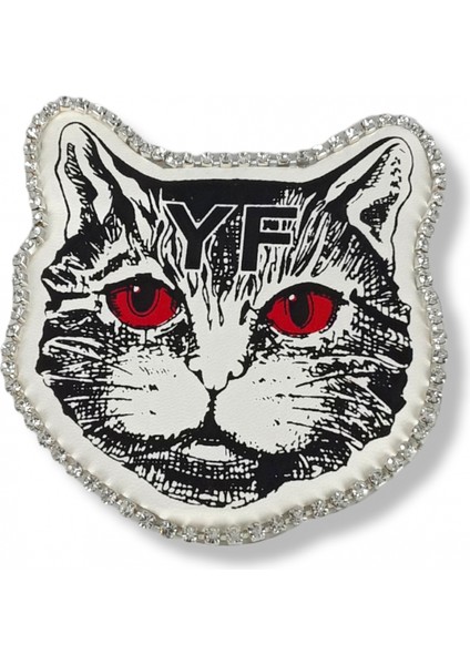 Yapıştırma Kenarları Taşlı Kedi