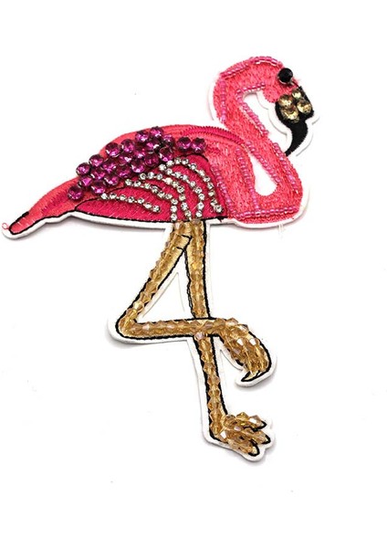 Yapıştırma Flamingo Taşlı Boncuklu Motif