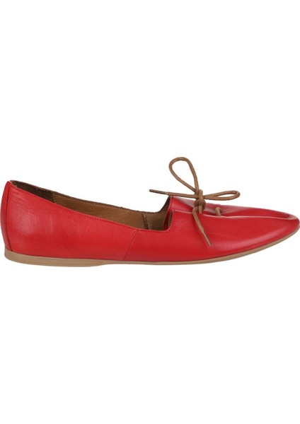 Kırmızı Deri Kadın Babet 01WL1237