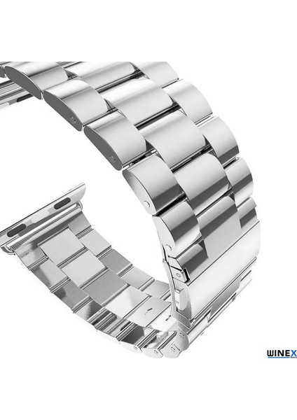 42-49MM Yeni Nesil Apple Uyumlu Akıllı Saat Kordonu Metal Gri fiyatları