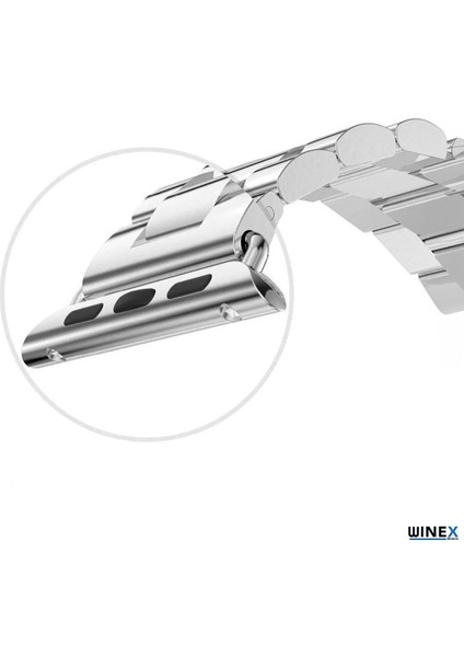 42-49MM Yeni Nesil Apple Uyumlu Akıllı Saat Kordonu Metal Gri modelleri