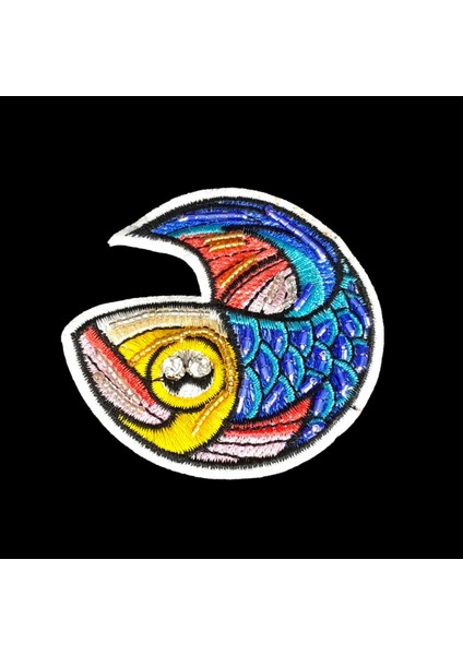 Dikme Boncuklu Taşlı Balık Patch