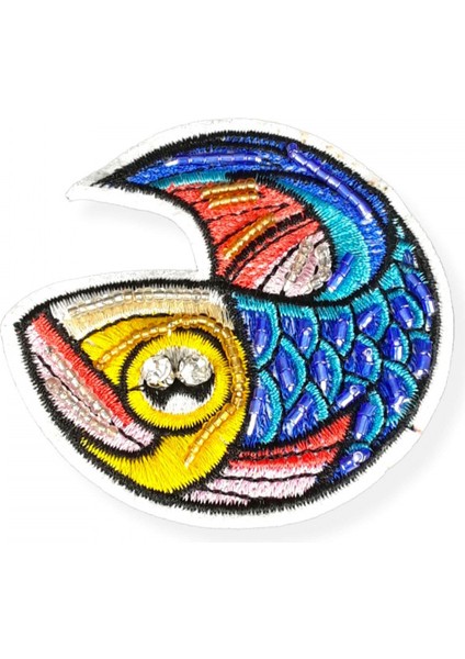 Dikme Boncuklu Taşlı Balık Patch fiyatları