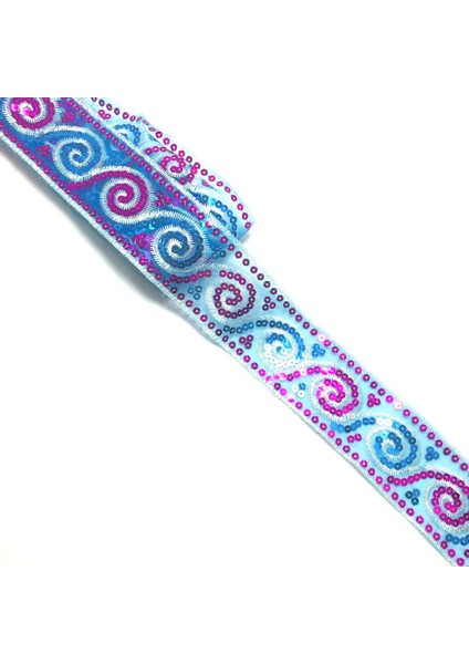 Pullu Işleme Şerit Mavi