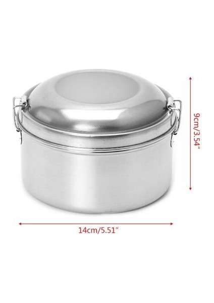 Paslanmaz Çelik Kase Öğle Yemeği Kutusu Bento Gıda Piknik Konteyner 2 Tier Yuvarlak Şekil | Öğle Yemeği Kutuları (Yurt Dışından) fiyatları
