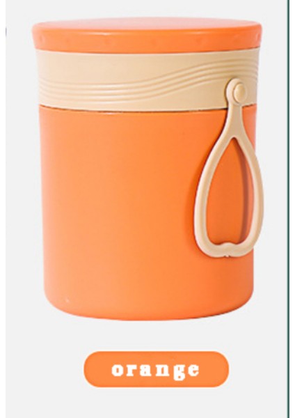 304 Paslanmaz Çelik Kahvaltı Fincanı Kore Tarzı Mühürlü Çorba Konteyner Öğle Yemeği Kutuları Taşınabilir Sızdırmaz Süt Fincan Katlanır Kaşıkla | Öğle Yemeği Kutuları (Turuncu) (Yurt Dışından)