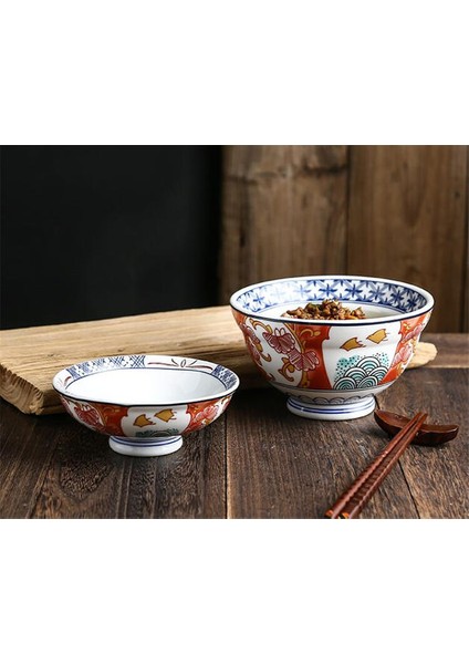 Japon Seramik Kapaklı Şehriye Kase Büyük Yaratıcı Noodle Kase Şehriye Için Meyve Salatası Çorba Kase Malzeme Mutfak Sofra Takımı | Kaseler (Yurt Dışından) modelleri