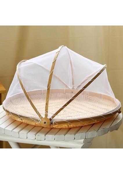 Tepsi Meyve Sebze Ekmek Depolama Sepeti El Dokuma Gıda Servis Çadır Sepeti Basit Atmosfer Açık Piknik Örgü Net Kapak | Depolama Tepsileri (YUVARLAK-36CM) (Yurt Dışından) modelleri