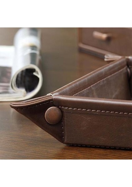 Pu Deri Vale Biblo Katlanır Zar Haddeleme Tepsi Katlanabilir Retro Ev Takı Yüzük Tepsi Sundries Saklama Kutusu Bineler | Depolama Tepsileri (Ler) (Yurt Dışından)