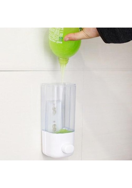 500 ml Banyo Sabunluk Duvara Monte Kendinden Yapışkanlı Şampuan Konteyner El Basın Temizle Sıvı Losyon Tek Yuva Depolama | Sıvı Sabunluk (Yurt Dışından)